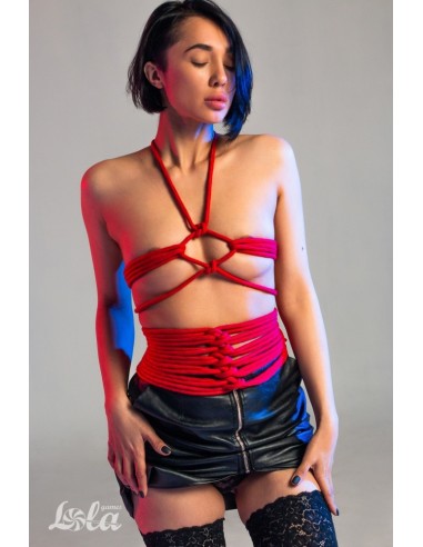 Lina BDSM Rope Party Hard Tender Red 10 m - Liny, sznury BDSM - 4
