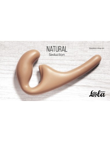 Strapon Strapless Strap-On Natural Seduction Beige - Strap-ony, dilda na pasku bez wibracji - 1