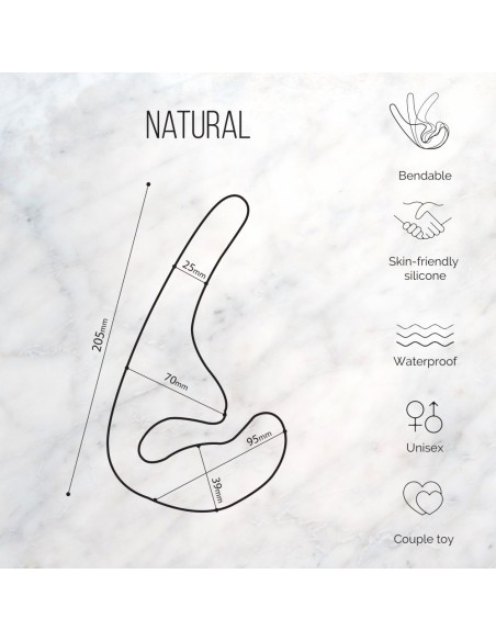 Strapon Strapless Strap-On Natural Seduction Beige - Strap-ony, dilda na pasku bez wibracji - 3