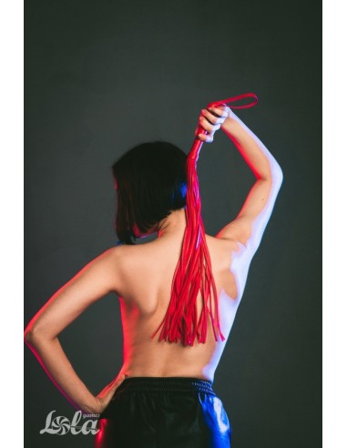 Pejcz BDSM Whip Party Hard Temptation Red - Baty, pejcze i packi - 4