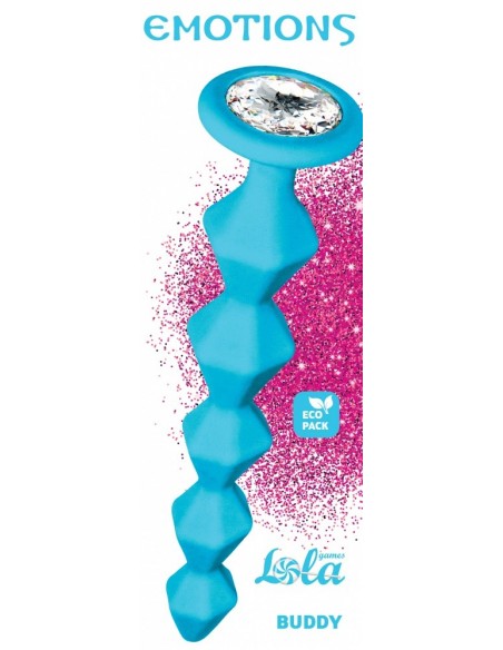 Korek analny Butt Plug  with crystal Emotions Buddy Turkusowy - Kulki analne, koraliki analne - 2