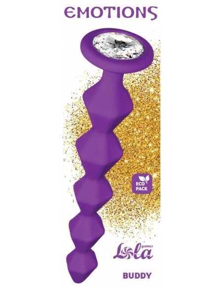 Korek analny Butt Plug  with crystal Emotions Buddy Fioletowy - Kulki analne, koraliki analne - 2