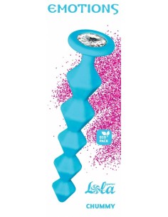 Korek analny Butt Plug  with crystal Emotions Chummy Turkusowy - Kulki analne, koraliki analne - 1 2