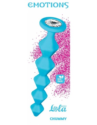 Korek analny Butt Plug  with crystal Emotions Chummy Turkusowy - Kulki analne, koraliki analne - 2