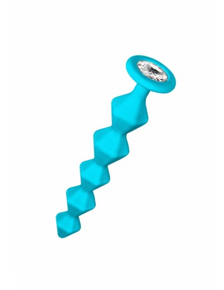 Korek analny Butt Plug  with crystal Emotions Chummy Turkusowy - Kulki analne, koraliki analne - 1