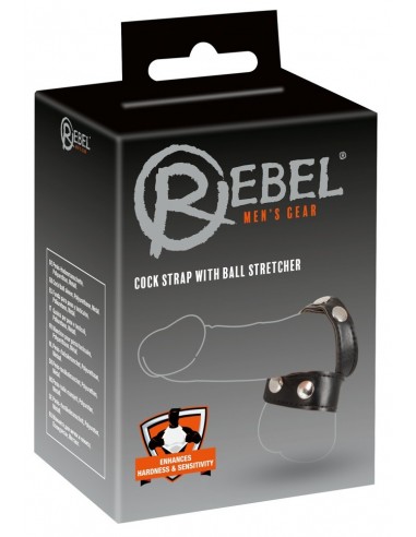 Pierścień erekcyjny Cock Strap With Ball Stretcher - Pierścienie erekcyjne niewibrujące - 2