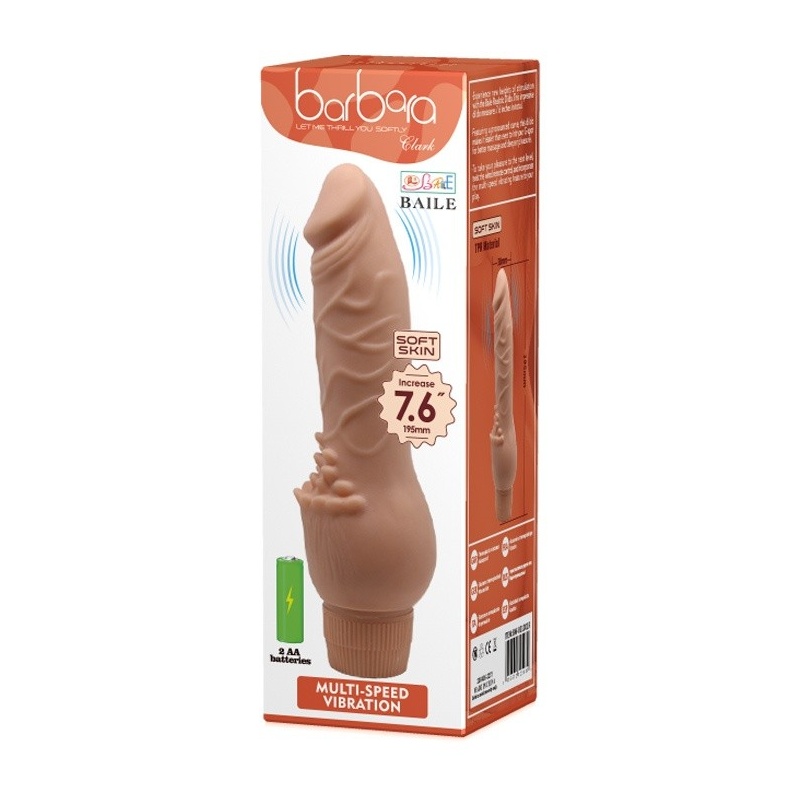 Realistyczny wibrator Clark Soft Skin 19,5 cm - 2