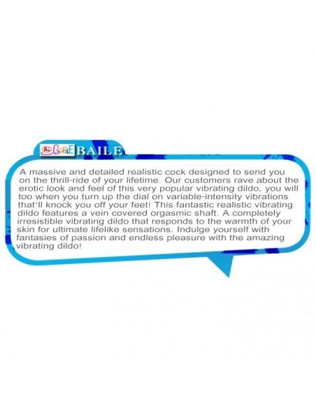 Wibrator realistyczny BAILE- Multispeed Flexible Vibrator - Wibratory Realistyczne - 3