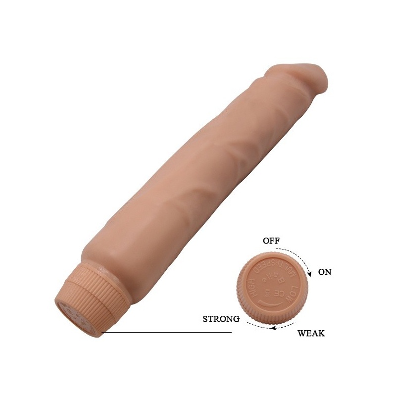 Wibrator Multispeed Flexible 25,5 cm z realistycznym trzonem i płynną regulacją wibracji - 11