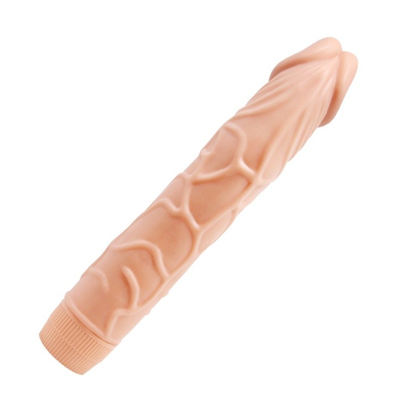 Realistyczny wibrator BOB Soft Skin 22,5 cm - wypukła głowa i żyłkowany trzon - 4