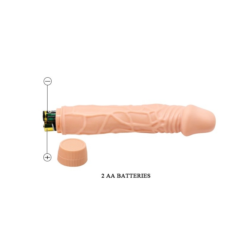 Realistyczny wibrator BOB Soft Skin 22,5 cm - wypukła głowa i żyłkowany trzon - 9