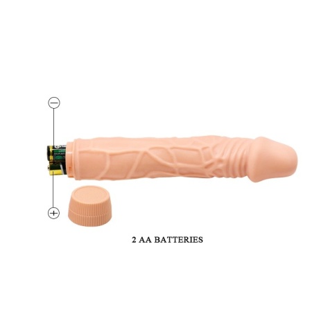 Realistyczny wibrator BOB Soft Skin 22,5 cm - wypukła głowa i żyłkowany trzon - 9
