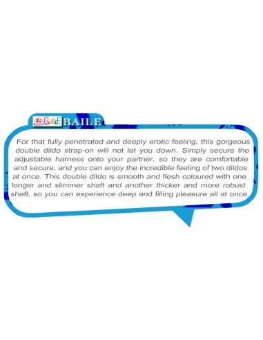 Podwójny Strapon Z Wibracjami Baile - Jessica Double - Strap-ony, dilda na pasku z wibracją - 3