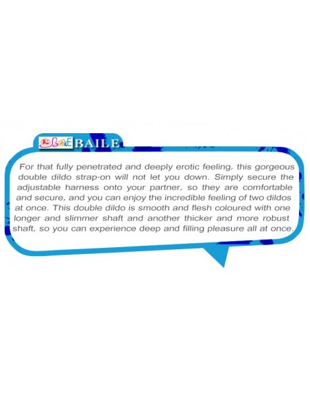 Podwójny Strapon Z Wibracjami Baile - Jessica Double - Strap-ony, dilda na pasku z wibracją - 3