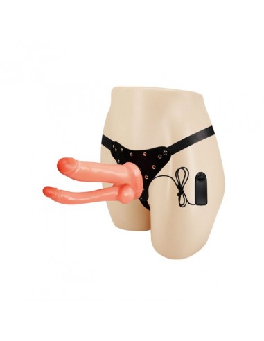 Podwójny Strapon Z Wibracjami Baile - Jessica Double - Strap-ony, dilda na pasku z wibracją - 4