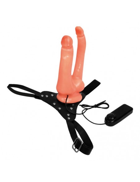 Podwójny Strapon Z Wibracjami Baile - Jessica Double - Strap-ony, dilda na pasku z wibracją - 6