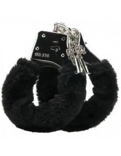 Kajdanki erotyczne Furry Cuffs, Colour Black, In Colour Box - Kajdanki erotyczne - 1 2