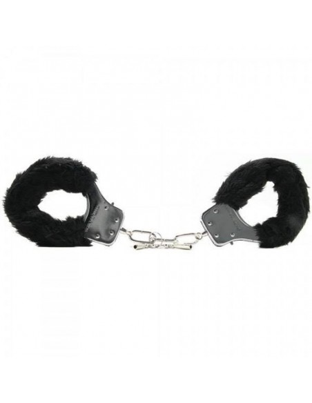 Kajdanki erotyczne Furry Cuffs, Colour Black, In Colour Box - Kajdanki erotyczne - 4