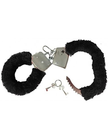 Kajdanki erotyczne Furry Cuffs, Colour Black, In Colour Box - Kajdanki erotyczne - 5