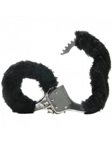 Kajdanki erotyczne Furry Cuffs, Colour Black, In Colour Box - Kajdanki erotyczne - 6