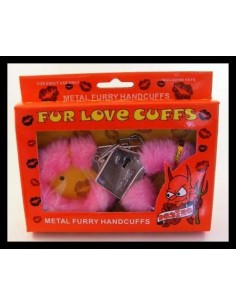 Kajdanki erotyczne Furry Cuffs, Colour Pink, In Colour Box - Kajdanki erotyczne - 1