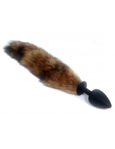 Korek Analny z Brązowym Lisim Ogonem - Fox Tail II - XXL - Korki analne z ogonkiem - 6