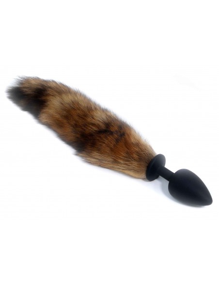 Korek Analny z Brązowym Lisim Ogonem - Fox Tail II - XXL - Korki analne z ogonkiem - 6