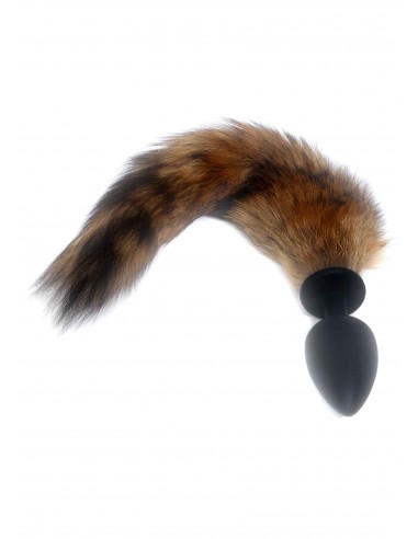 Korek Analny z Brązowym Lisim Ogonem - Fox Tail II - XXL - Korki analne z ogonkiem - 2