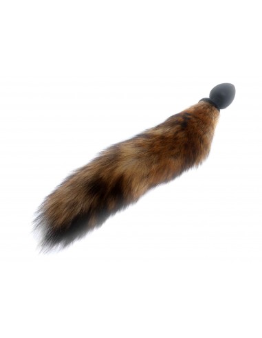 Korek Analny z Brązowym Lisim Ogonem - Fox Tail II - XXL - Korki analne z ogonkiem - 7