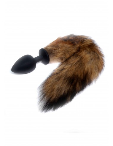 Korek Analny z Brązowym Lisim Ogonem - Fox Tail II - XXL - Korki analne z ogonkiem - 1