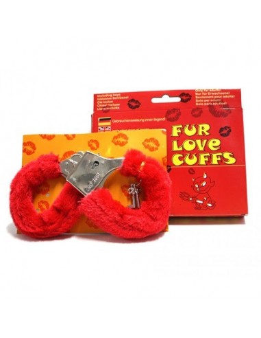 Kajdanki erotyczne Furry Cuffs, Colour Red, In Colour Box - Kajdanki erotyczne - 3