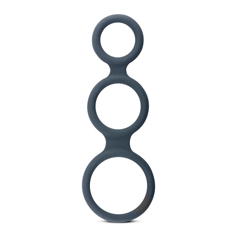 Potrójny pierścień erekcyjny Triple Ring - silikonowy, elastyczny, średnice 3-5 cm - 1