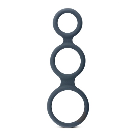 Potrójny pierścień erekcyjny Triple Ring - silikonowy, elastyczny, średnice 3-5 cm - 1