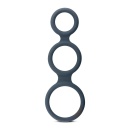 Potrójny pierścień erekcyjny Triple Ring - silikonowy, elastyczny, średnice 3-5 cm - 1