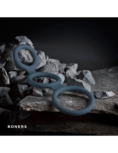 Pierścień erekcyjny Triple Ring - Pierścienie erekcyjne niewibrujące - 3