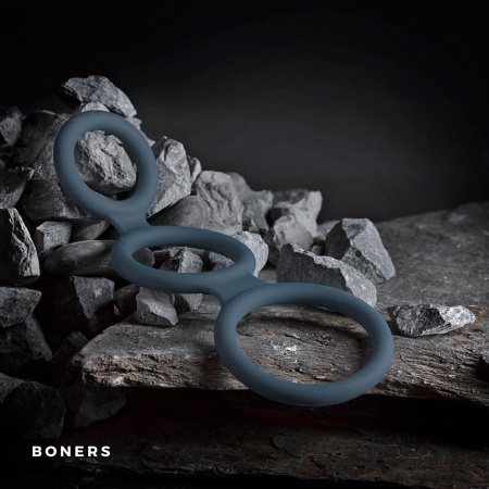 Potrójny pierścień erekcyjny Triple Ring - silikonowy, elastyczny, średnice 3-5 cm - 3