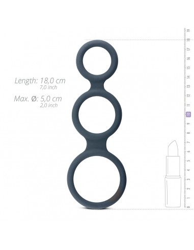Pierścień erekcyjny Triple Ring - Pierścienie erekcyjne niewibrujące - 6