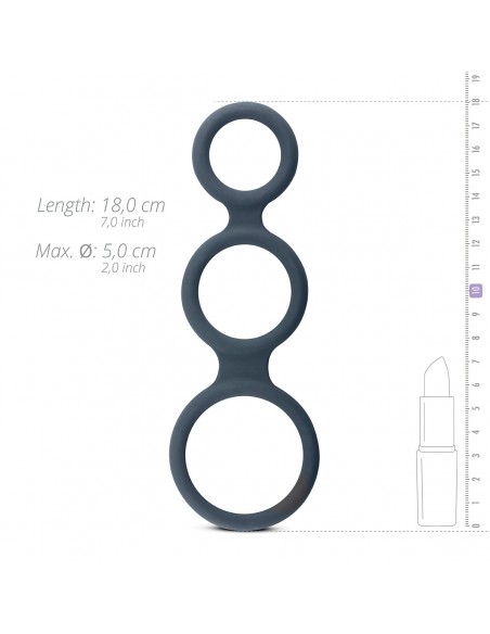 Pierścień erekcyjny Triple Ring - Pierścienie erekcyjne niewibrujące - 6