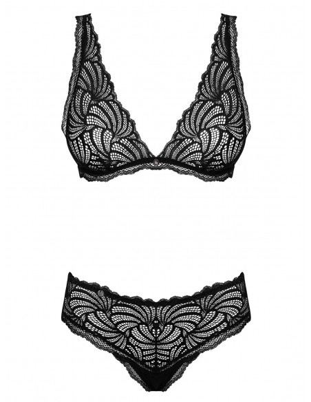 Komplet Bielizny Sweetia 2-Częściowy Czarny  S/M - Komplety bielizny erotycznej - 5