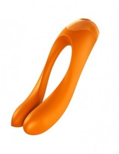 Nakładka wibrująca Candy Cane Finger Vibrator ( Orange ) - Nakładki na palce - 1 2