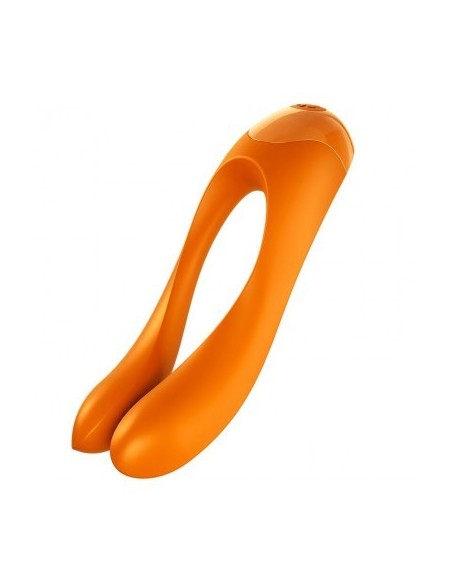 Nakładka wibrująca Candy Cane Finger Vibrator ( Orange ) - Nakładki na palce - 2