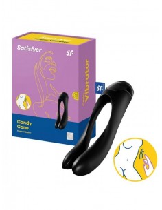 Nakładka wibrująca Candy Cane Finger Vibrator ( Black ) - Nakładki na palce - 1