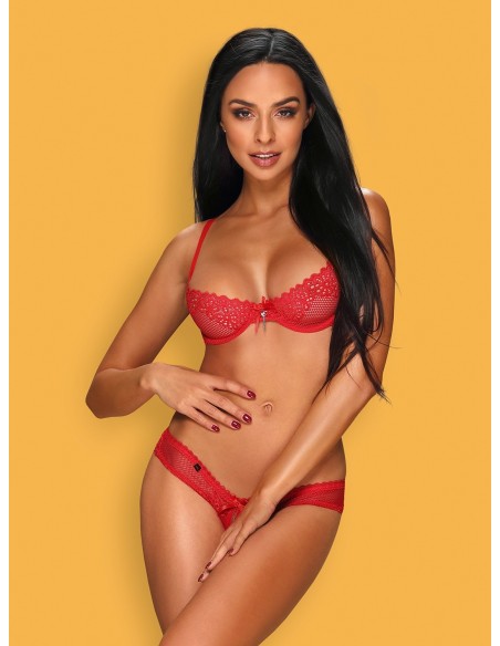Komplet Bielizny Alabastra 2-Częściowy Czerwony Xxl - Komplety bielizny erotycznej - 3