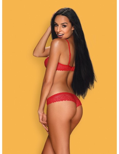 Komplet Bielizny Alabastra 2-Częściowy Czerwony Xxl - Komplety bielizny erotycznej - 4