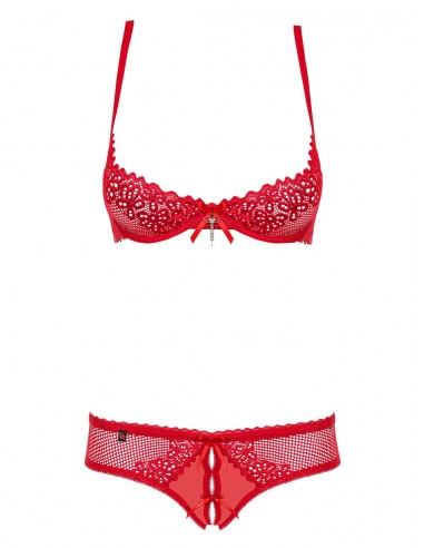 Komplet Bielizny Alabastra 2-Częściowy Czerwony Xxl - Komplety bielizny erotycznej - 5