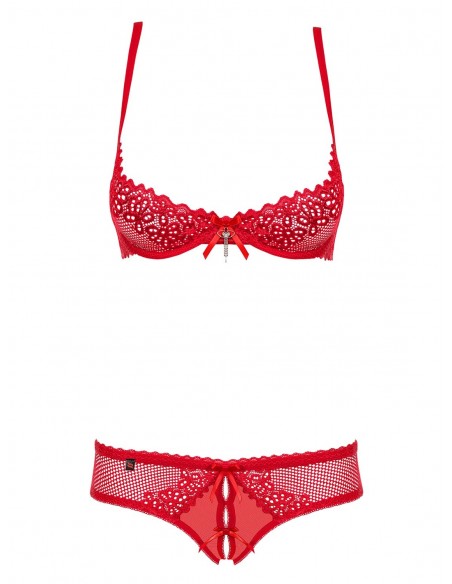 Komplet Bielizny Alabastra 2-Częściowy Czerwony Xxl - Komplety bielizny erotycznej - 5