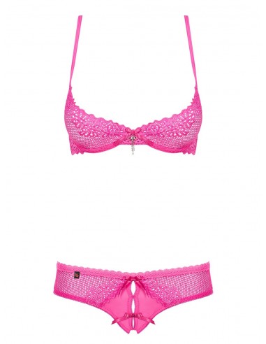 Komplet Bielizny Alabastra 2-Częściowy Różowy Xxl - Komplety bielizny erotycznej - 5