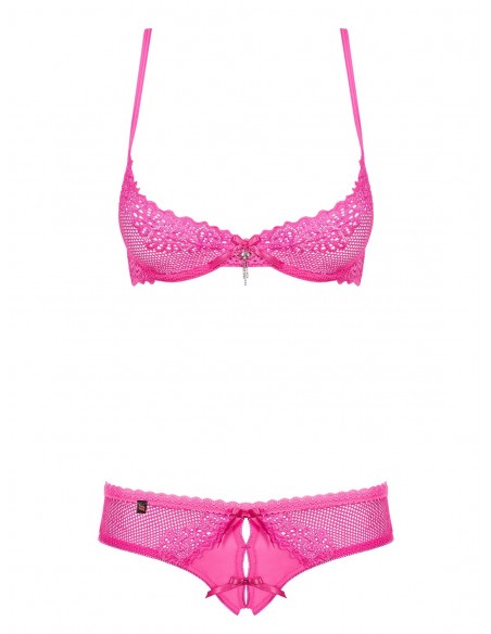 Komplet Bielizny Alabastra 2-Częściowy Różowy Xxl - Komplety bielizny erotycznej - 5