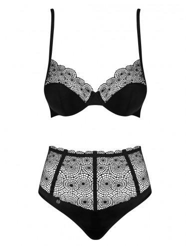 Komplet Bielizny Sharlotte 2-Częściowy Czarny  S/M - Komplety bielizny erotycznej - 5