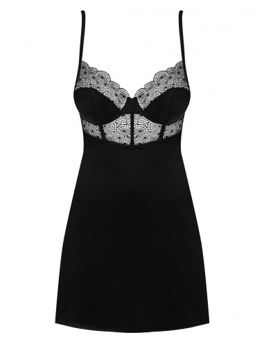 Bielizna Nocna Sharlotte Koszulka I String Czarna L/Xl - Koszule nocne - 5